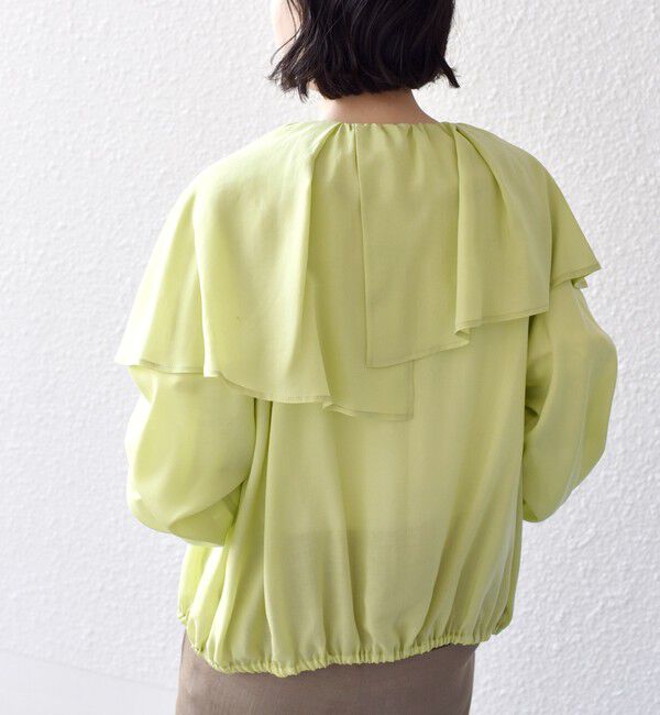 SHIPS for women「*〈手洗い可能〉フリル デザイン ブルゾン ◇」|ブルゾン・スタジャン|