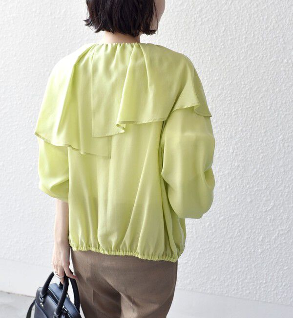 SHIPS for women「*〈手洗い可能〉フリル デザイン ブルゾン ◇」|ブルゾン・スタジャン|