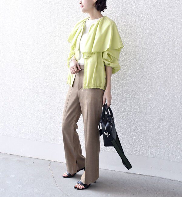 SHIPS for women「*〈手洗い可能〉フリル デザイン ブルゾン ◇」|ブルゾン・スタジャン|