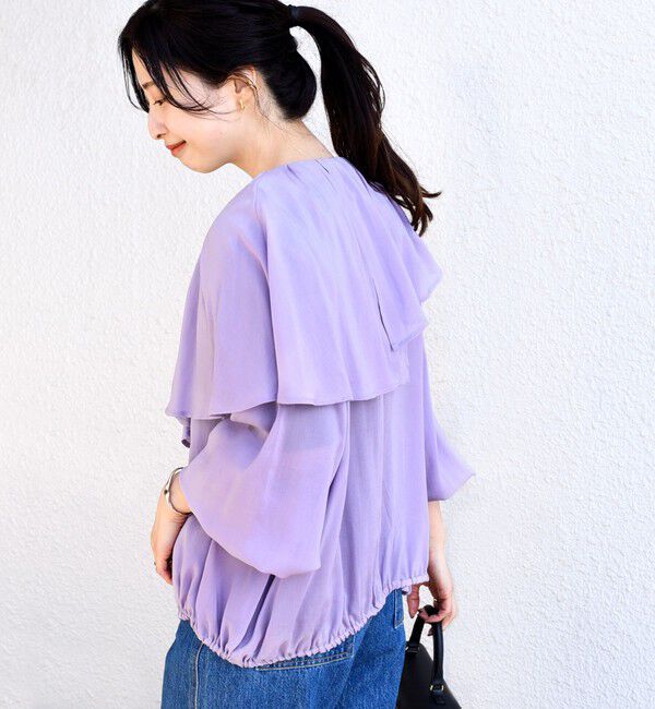 SHIPS for women「*〈手洗い可能〉フリル デザイン ブルゾン ◇」|ブルゾン・スタジャン|