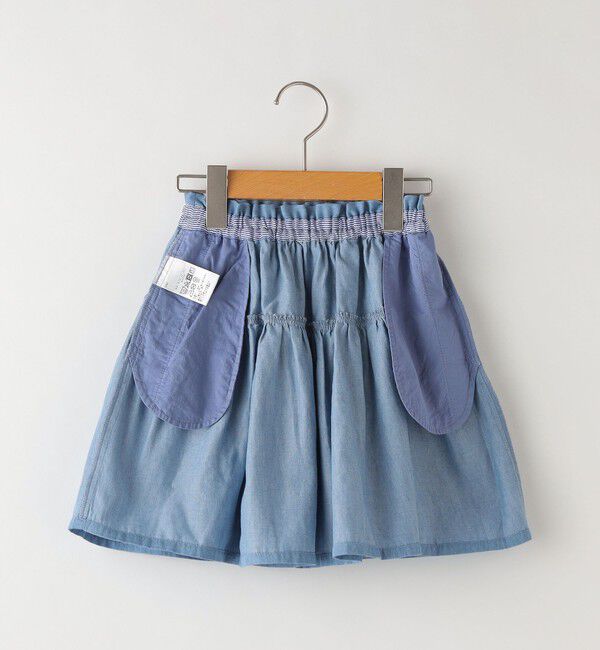 SHIPS KIDS「SHIPS KIDS:100～130cm / ティアード デニム スカート」|フレア|