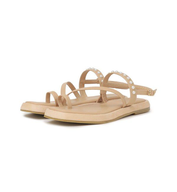 SHIPS for women「パールモチーフ ストラップ サンダル」|サンダル|ベージュ