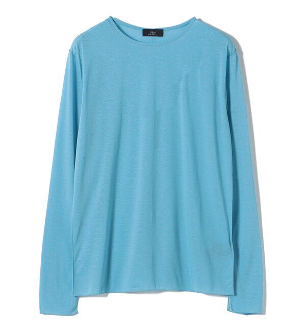 SHIPS for women「SHIPS Primary Navy Label:〈手洗い可能〉コットン ハイゲージ プルオーバー」|Tシャツ・カットソー|スカイブルー