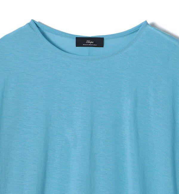 SHIPS for women「SHIPS Primary Navy Label:〈手洗い可能〉コットン ハイゲージ プルオーバー」|Tシャツ・カットソー|