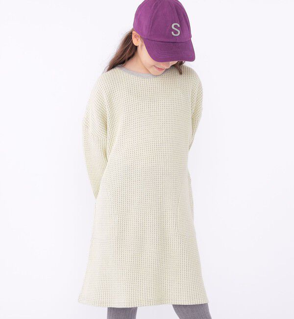 SHIPS KIDS「SHIPS KIDS:140～150cm / ポコポコ ワッフル ワンピース」|ワンピース|