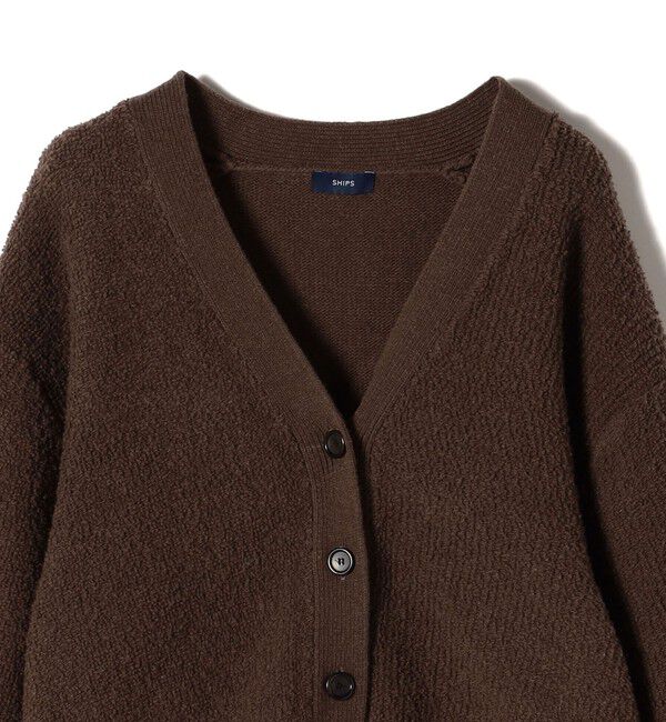 SHIPS for women「〈手洗い可能〉パイル編み コンビ カーディガン ◇」|カーディガン|