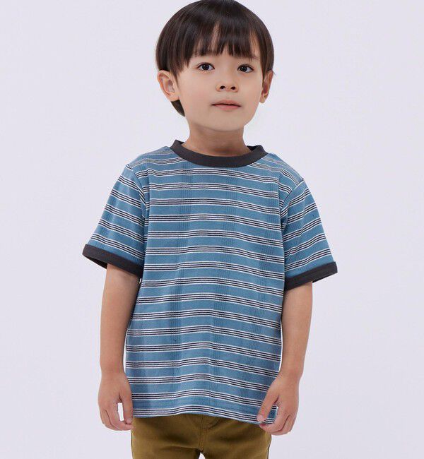 SHIPS Colors 「【SHIPS Colors別注】Miller:ボーダー Tシャツ セット(100~130cm)」|Tシャツ・カットソー|ブルー