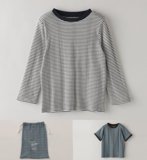 SHIPS Colors 「【SHIPS Colors別注】Miller:ボーダー Tシャツ セット(100~130cm)」|Tシャツ・カットソー|