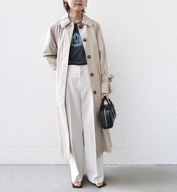 SHIPS for women「〈手洗い可能〉ロング ステンカラー コート 24SS ◇」|ステンカラーコート|