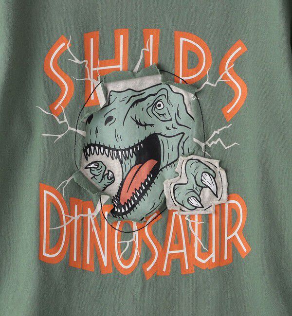 SHIPS KIDS「SHIPS KIDS:80～90cm / 恐竜 プリント 長袖 TEE」|Tシャツ・カットソー|