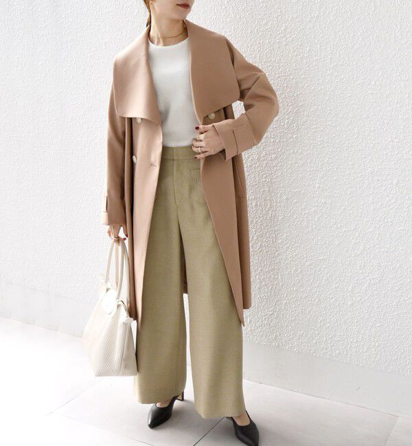 SHIPS any「SHIPS any: ドライツイル ショールカラー Aライン コート［NAVY BLUE］」|その他|