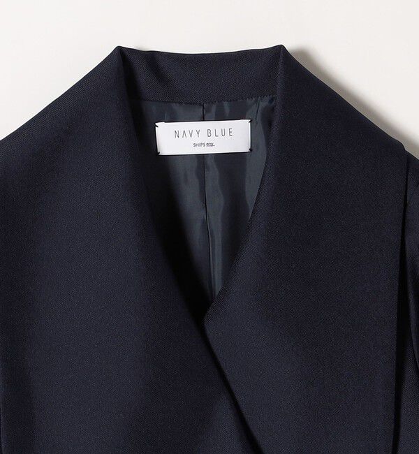 SHIPS any「SHIPS any: ドライツイル ショールカラー Aライン コート［NAVY BLUE］」|その他|