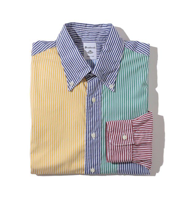 SHIPS「Southwick Gate Label: ボタンダウン ブロード ストライプ シャツ」|シャツ・ブラウス|