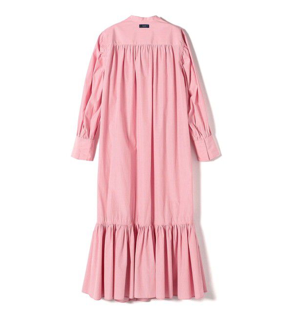 SHIPS for women「【WEB限定】〈手洗い可能〉ストライプ ギャザー フリル ワンピース」|ワンピース|