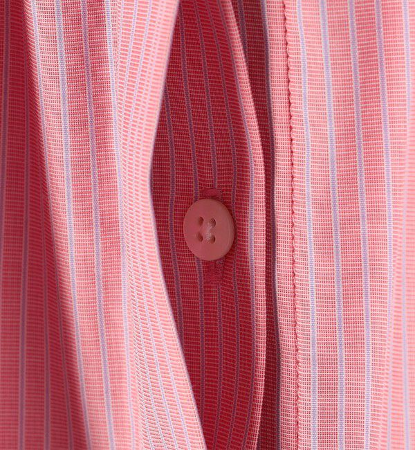 SHIPS for women「【WEB限定】〈手洗い可能〉ストライプ ギャザー フリル ワンピース」|ワンピース|