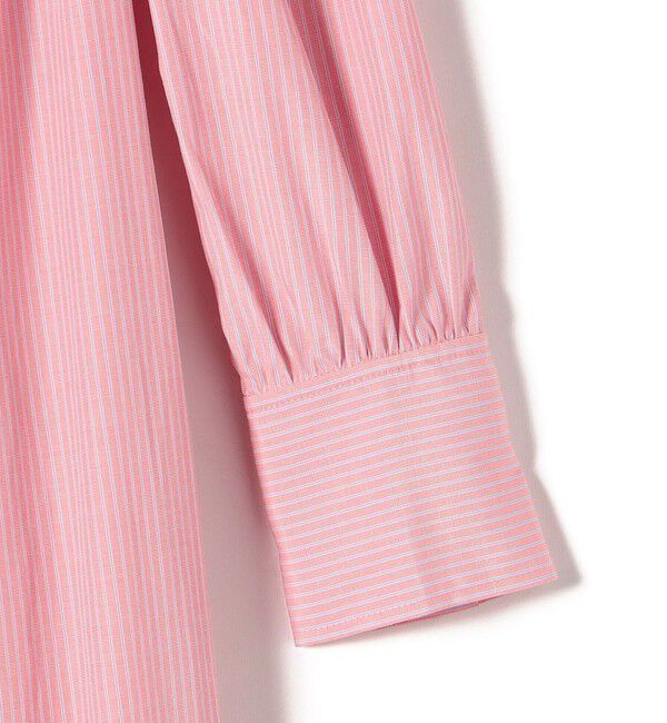 SHIPS for women「【WEB限定】〈手洗い可能〉ストライプ ギャザー フリル ワンピース」|ワンピース|