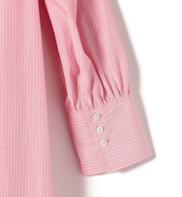 SHIPS for women「【WEB限定】〈手洗い可能〉ストライプ ギャザー フリル ワンピース」|ワンピース|