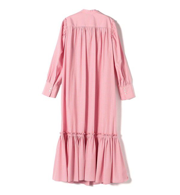 SHIPS for women「【WEB限定】〈手洗い可能〉ストライプ ギャザー フリル ワンピース」|ワンピース|