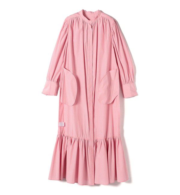 SHIPS for women「【WEB限定】〈手洗い可能〉ストライプ ギャザー フリル ワンピース」|ワンピース|