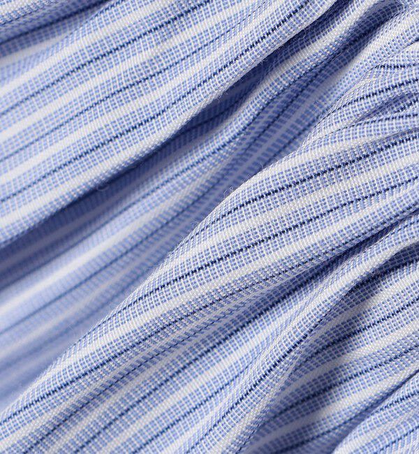 SHIPS for women「【WEB限定】〈手洗い可能〉ストライプ ギャザー フリル ワンピース」|ワンピース|