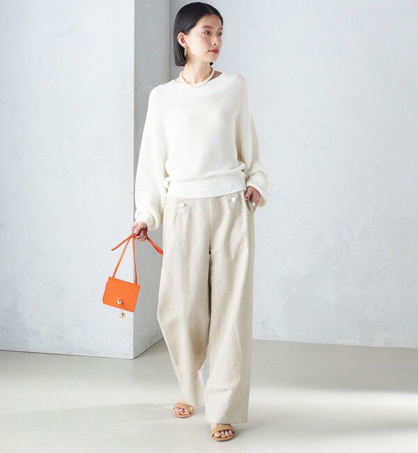 SHIPS for women「麻混 ヘリンボーン マリンパンツ 24SS ◆」|その他|