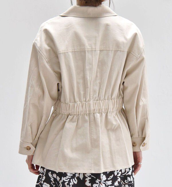 quaranciel「quaranciel:〈洗濯機可能〉コットン リネン サファリ シャツ ジャケット」|ミリタリージャケット|