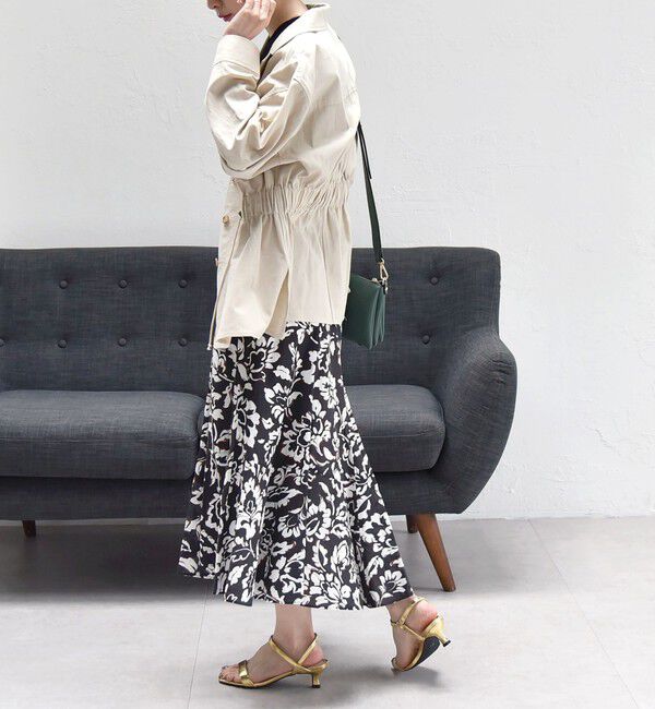 quaranciel「quaranciel:〈洗濯機可能〉コットン リネン サファリ シャツ ジャケット」|ミリタリージャケット|