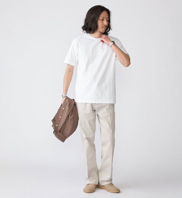 SHIPS「SHIPS: リンクス ジャカード リーフ柄 Tシャツ」|Tシャツ・カットソー|