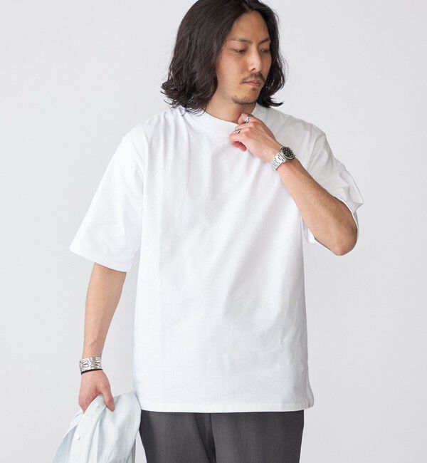 SHIPS「【SHIPS別注】THYARD: エーゲ海コットン ボックスシルエット Tシャツ」|Tシャツ・カットソー|オフホワイト