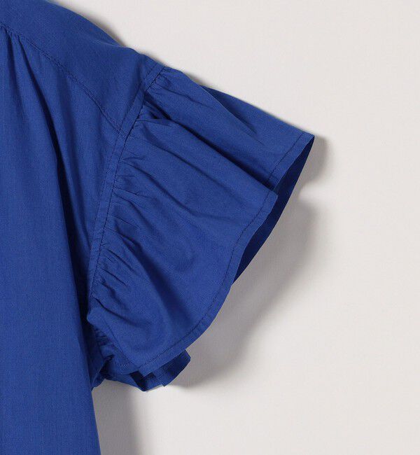 quaranciel「quaranciel:〈手洗い可能〉コットン フリルネック フレアスリーブ ブラウス」|シャツ・ブラウス|