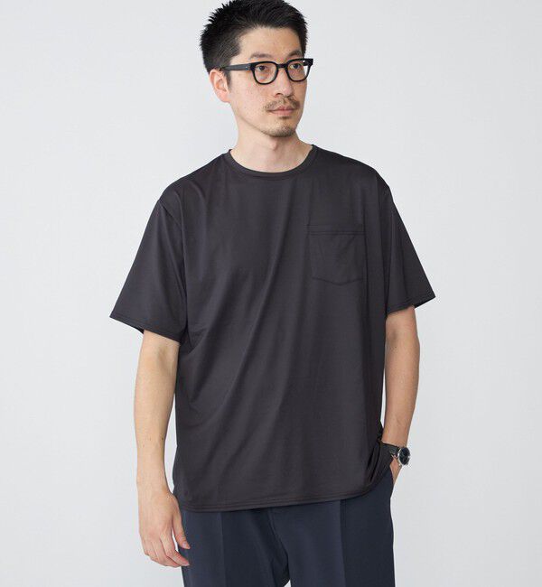 SHIPS「SHIPS:〈吸水速乾〉クイックドライ Tシャツ」|Tシャツ・カットソー|ブラック