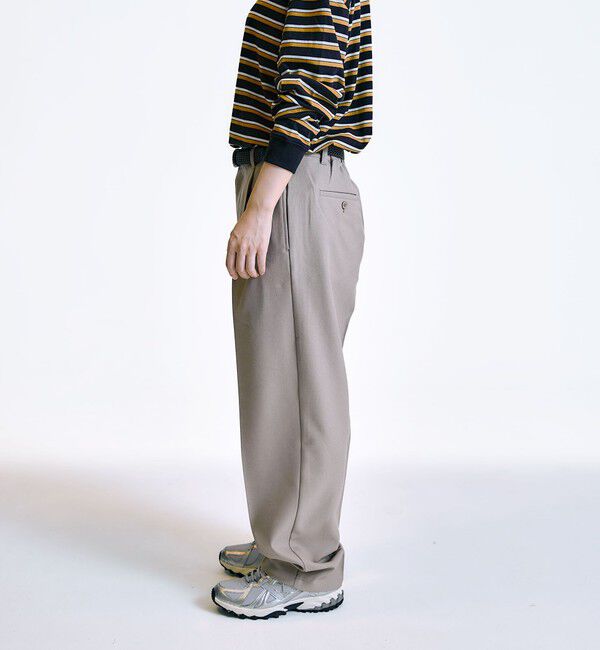 SHIPS「City Ambient Products: 2プリーツ ワイド テーパード スラックス」|スラックス|