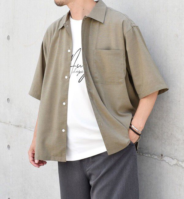 SHIPS any「SHIPS any: 〈洗濯機可能〉リネン混 リラックスフィット オープンカラー エアリー シャツ◇」|シャツ・ブラウス|