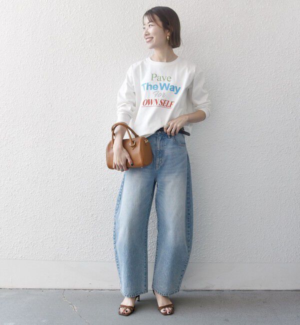 SHIPS any「【SHIPS any別注】THE KNiTS:〈洗濯機可能〉ラウンドヘム ロゴ ロングスリーブ TEE」|Tシャツ・カットソー|