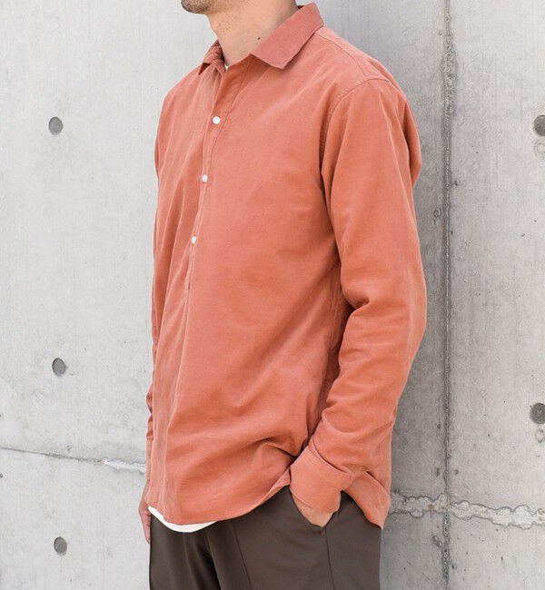 SHIPS any「SHIPS any: カラー コットン コーデュロイ スキッパー プルオーバー シャツ◇」|シャツ・ブラウス|キャメル