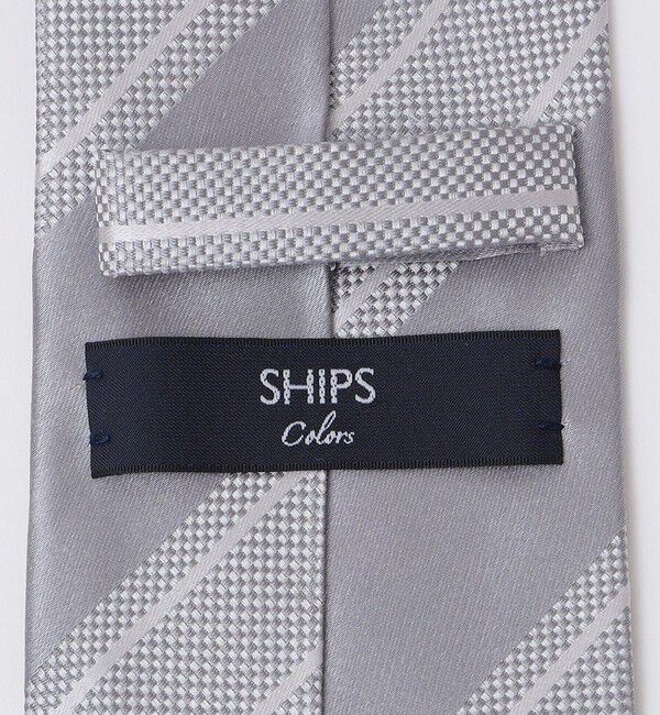 SHIPS Colors 「SHIPS Colors:シルバー サテン レジメンタル タイ 2◇」|ネクタイ・蝶ネクタイ|