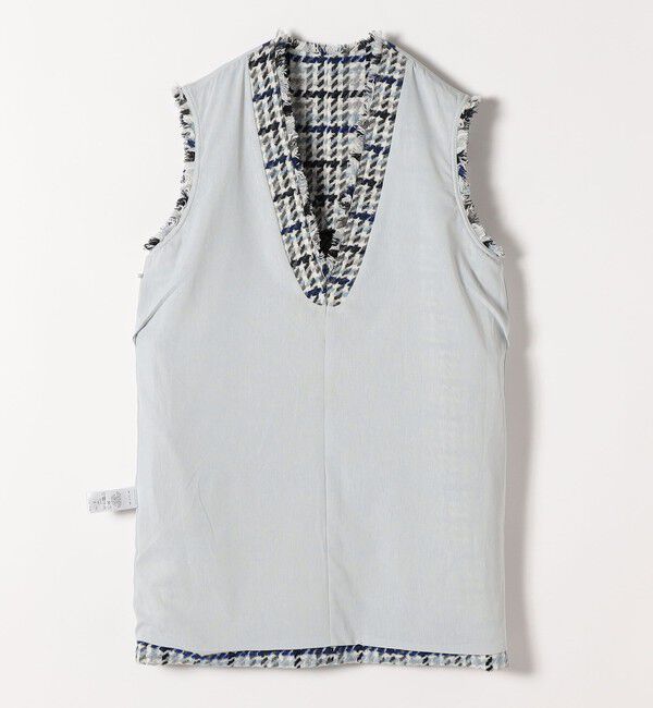 quaranciel「quaranciel: ツイード Vネック ベスト ミニ ワンピース」|ワンピース|