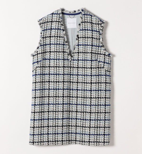 quaranciel「quaranciel: ツイード Vネック ベスト ミニ ワンピース」|ワンピース|