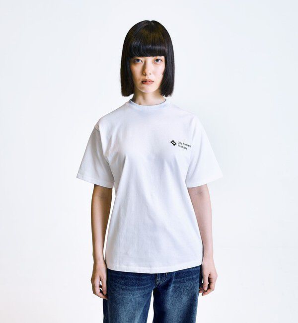 SHIPS「City Ambient Products: スタンダード ロゴ プリント Tシャツ」|Tシャツ・カットソー|