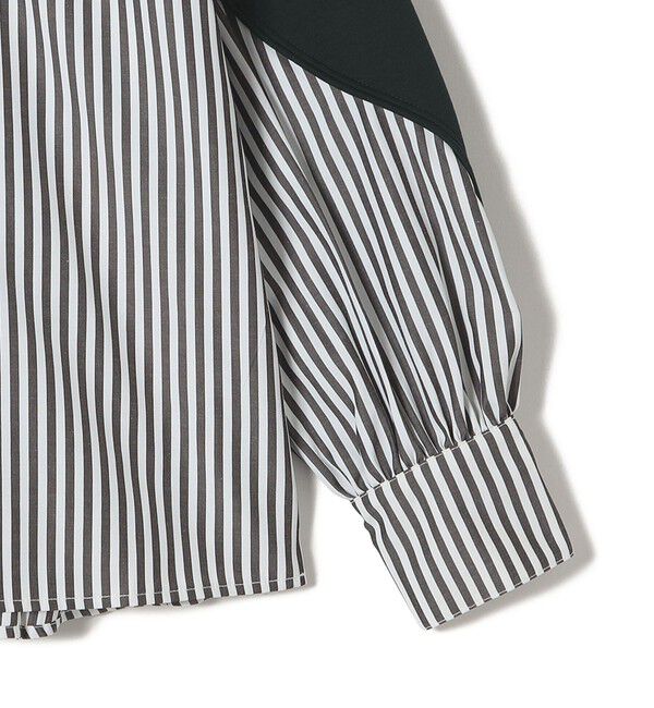 SHIPS for women「【WEB限定】 〈手洗い可能〉ダンボール 布帛 コンビ プルオーバー」|Tシャツ・カットソー|