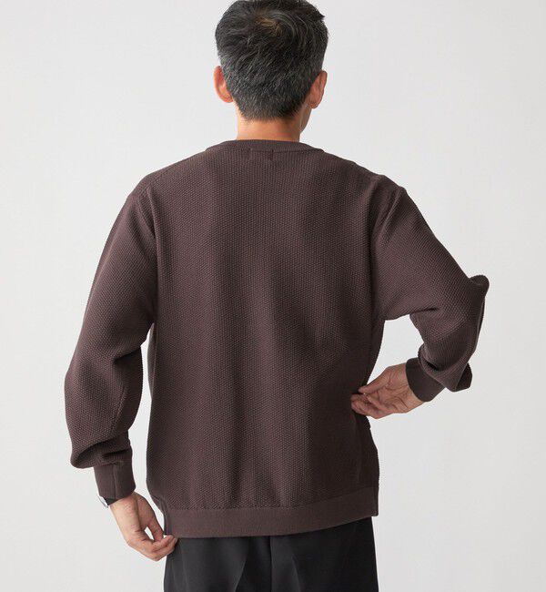 SHIPS「SHIPS:〈洗濯機可能〉SOLOTEX(R) コットン ピケ クルーネック ジップ カーディガン」|カーディガン|