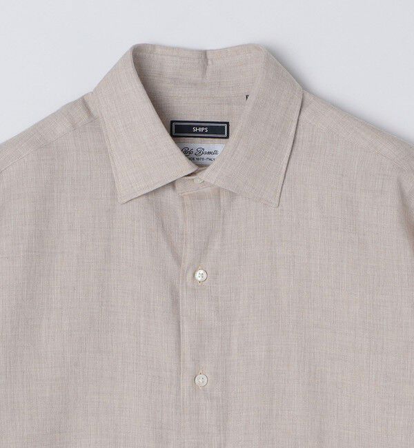 SHIPS「SHIPS: CARLO BASETTI コットンフランネル ワイドカラー シャツ」|シャツ・ブラウス|