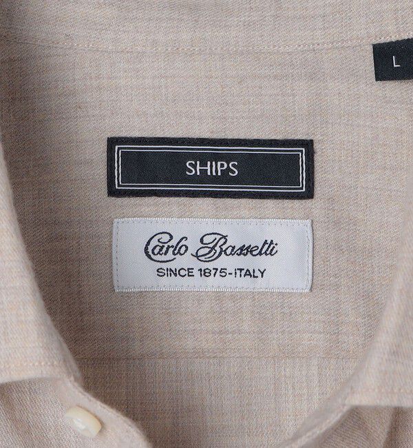 SHIPS「SHIPS: CARLO BASETTI コットンフランネル ワイドカラー シャツ」|シャツ・ブラウス|