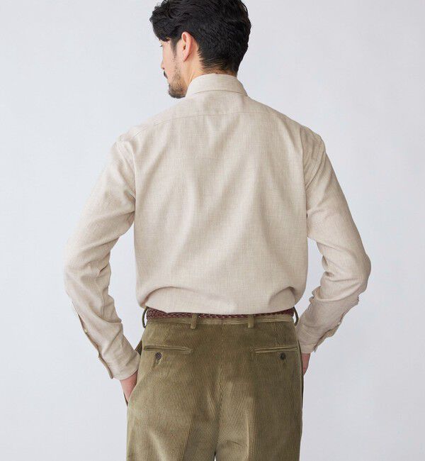 SHIPS「SHIPS: CARLO BASETTI コットンフランネル ワイドカラー シャツ」|シャツ・ブラウス|