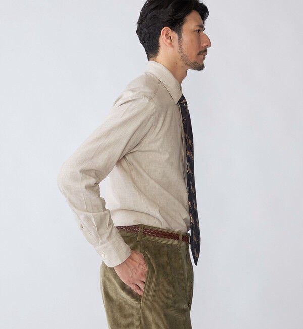 SHIPS「SHIPS: CARLO BASETTI コットンフランネル ワイドカラー シャツ」|シャツ・ブラウス|