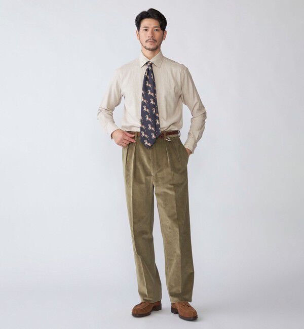 SHIPS「SHIPS: CARLO BASETTI コットンフランネル ワイドカラー シャツ」|シャツ・ブラウス|