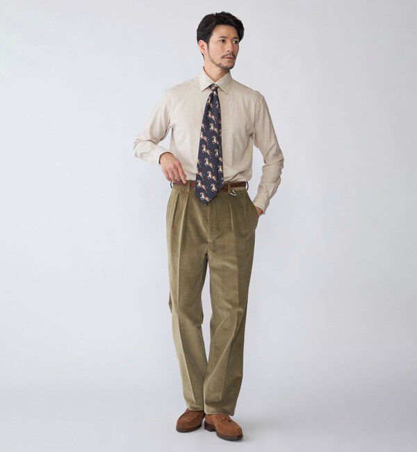 SHIPS「SHIPS: CARLO BASETTI コットンフランネル ワイドカラー シャツ」|シャツ・ブラウス|