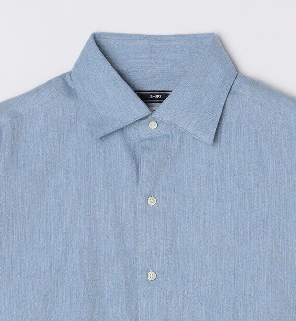 SHIPS「SHIPS: CARLO BASETTI コットンフランネル ワイドカラー シャツ」|シャツ・ブラウス|