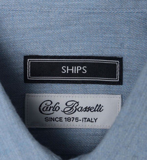 SHIPS「SHIPS: CARLO BASETTI コットンフランネル ワイドカラー シャツ」|シャツ・ブラウス|