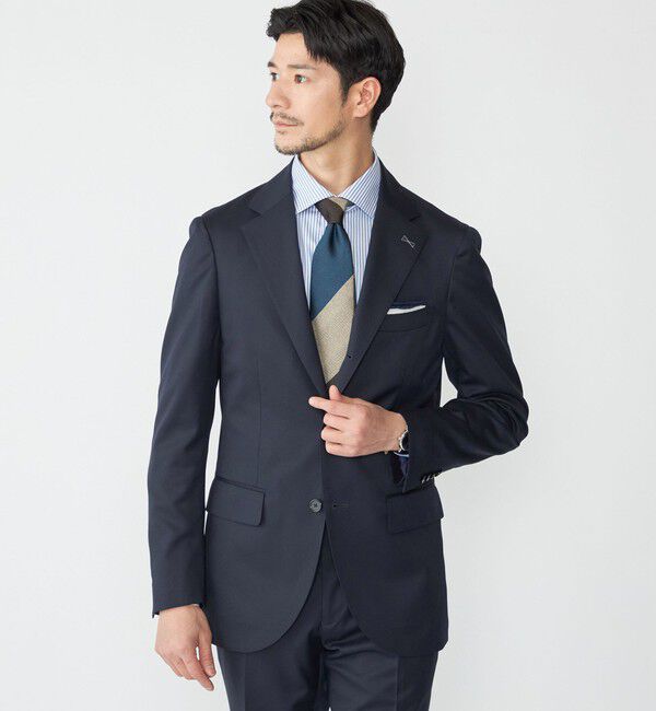 SHIPS「SHIPS:〈セットアップ対応/洗濯機可能〉ウール/ポリエステル ツイル ジャケット」|テーラードジャケット|ネイビー